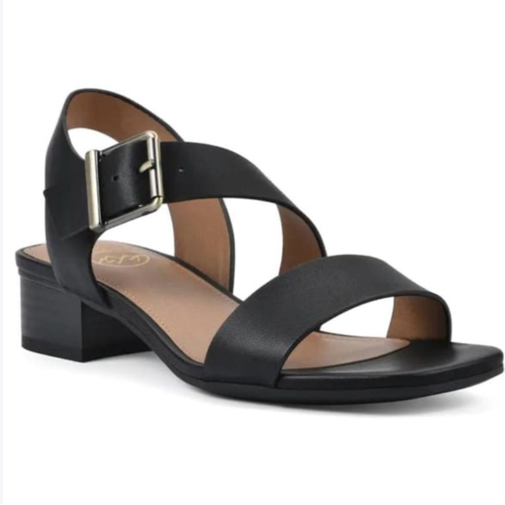 White Mountain Women’s Black Albatas Strappy Sandal 11M